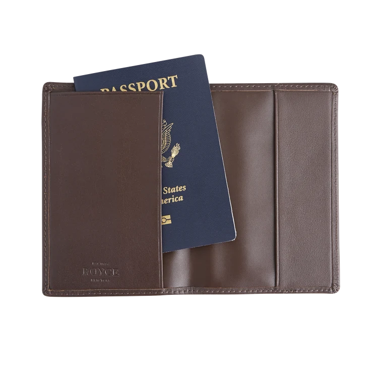 Royce leather RFID passport cover