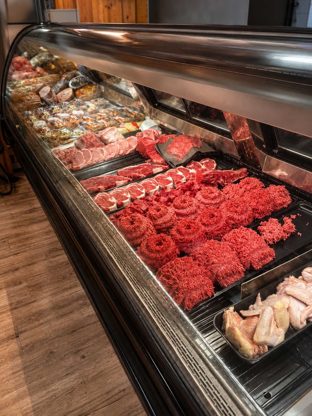 The butcher's case at Lapp's Dutch Market