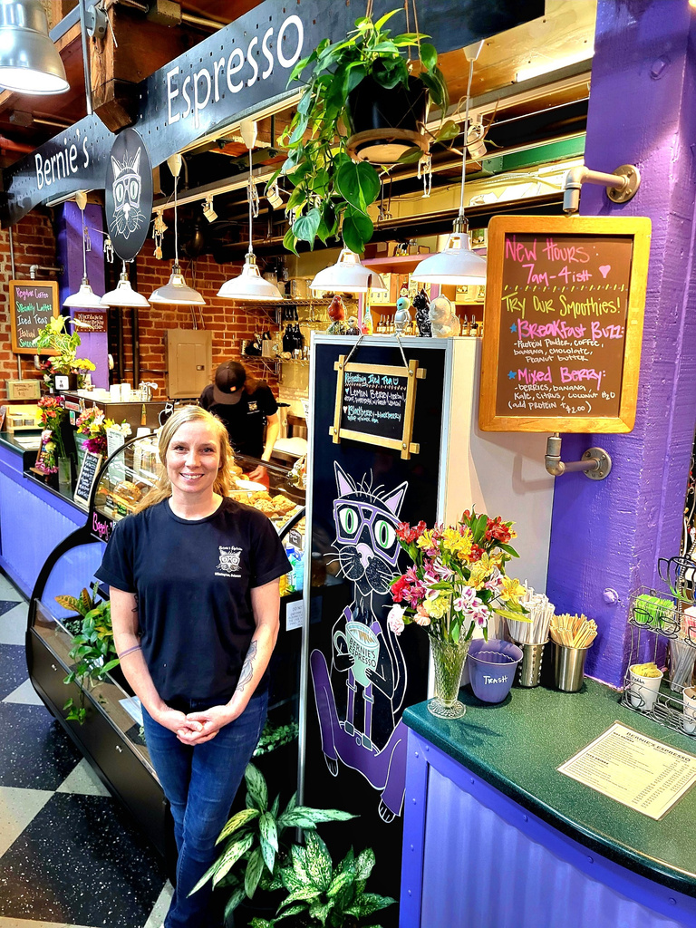 Heather Thompson at Bernie's Espresso