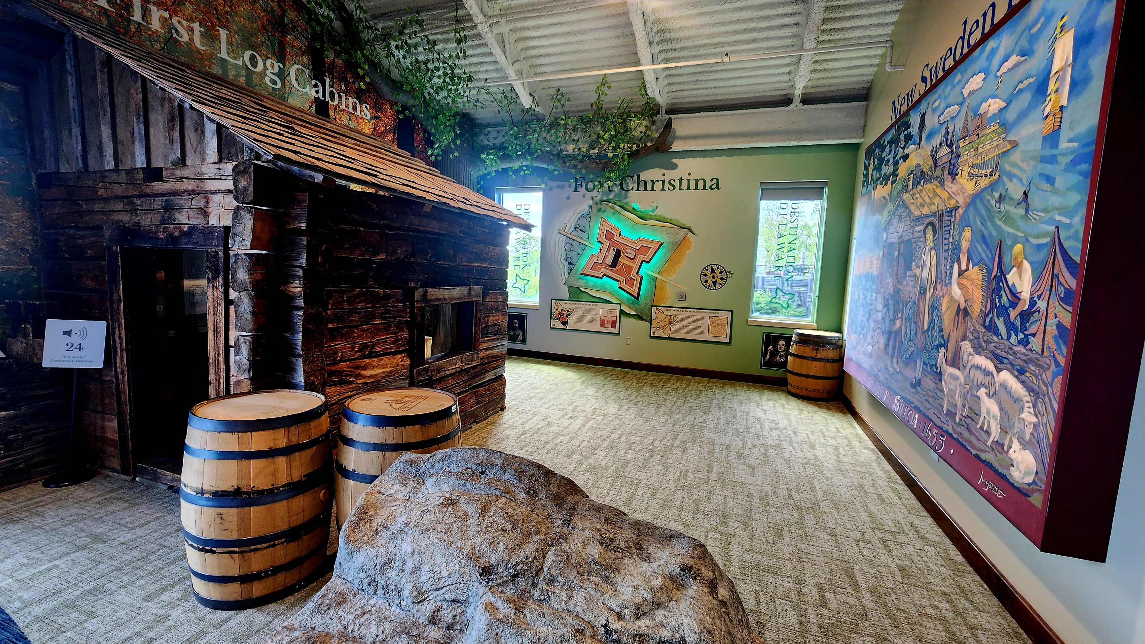 Fort Christina and New Sweden exhibit inside the Copeland Maritime Center