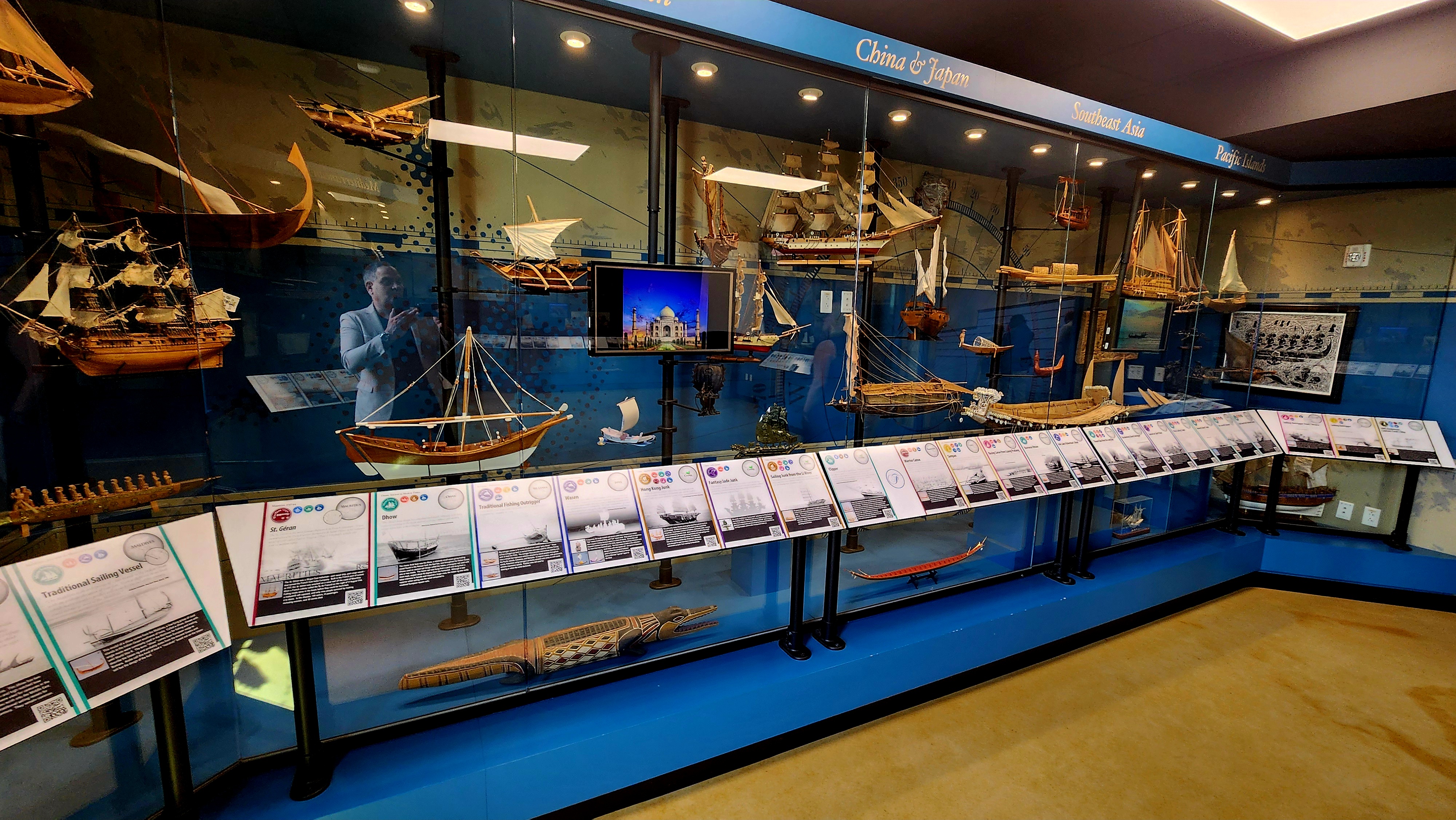 Gallery of global model ships inside the Copeland Maritime Center
